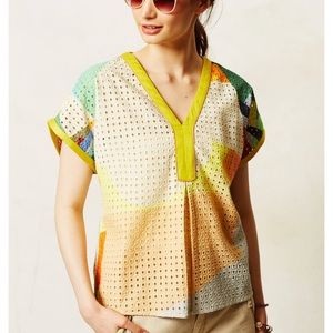 ANTHROPOLOGIE, Conditions Apply Eyelet Blouse